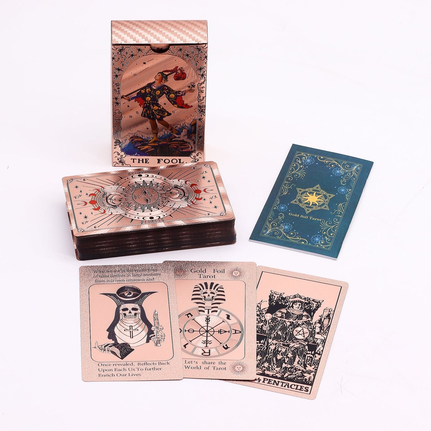 Rose Gold Foil Tarot Card Set – Moon Phase - Marshall Melts